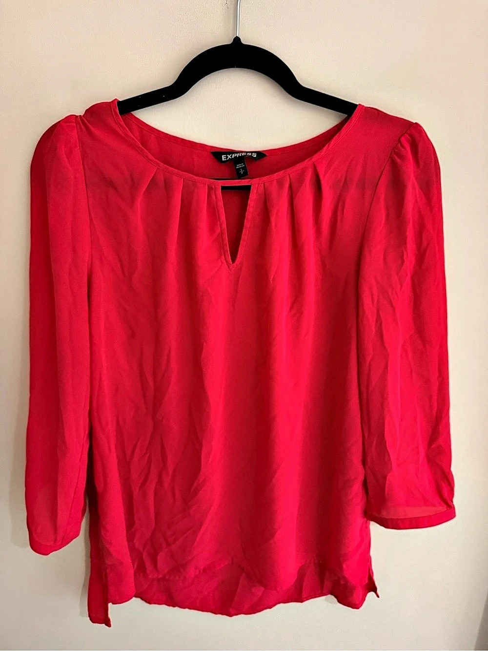 Express Long Sleeve Blouse in Pink Size Small